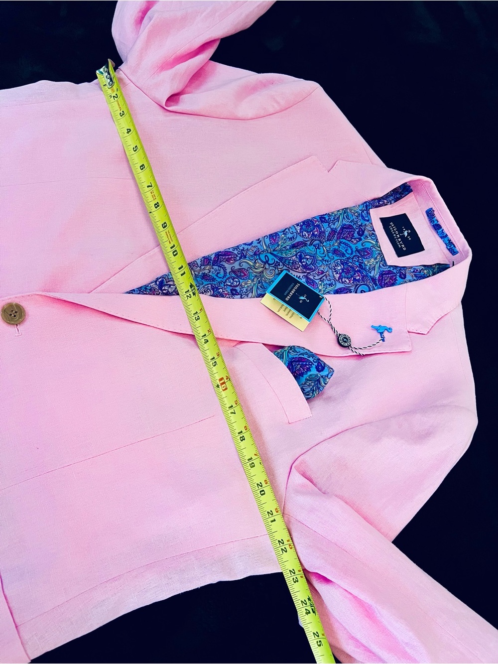 Linen blend TailorByrd Pink Blazer for Men - Picture 9 of 13